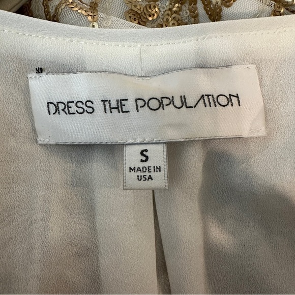 Dress the Population Cassandra gold sequin dress Small - Picture 6 of 7